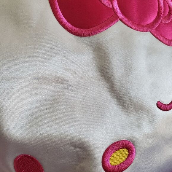 Black Hello Kitty Purse Large Tote Shoulder Bag with Pink flower Sanrio 2010 - Picture 5 of 10